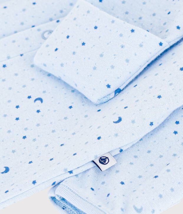 Pyjama b&eacute;b&eacute; en tubique imprim&eacute; &eacute;toile bleu/multicouleur