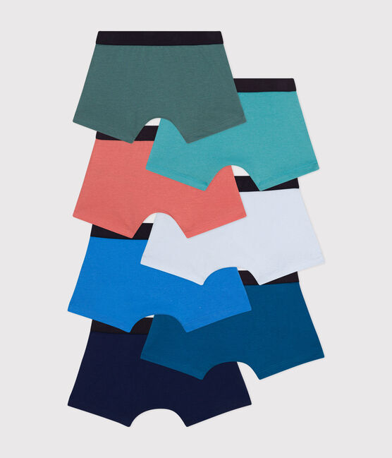 Set met 5 effen boxershorts van katoen voor kinderen variante 1