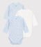 Set van katoenen babybody's met lange mouwen en print variante 1