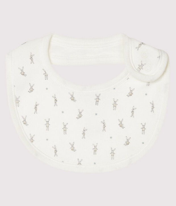 Bavoir naissance blanc/multicouleur