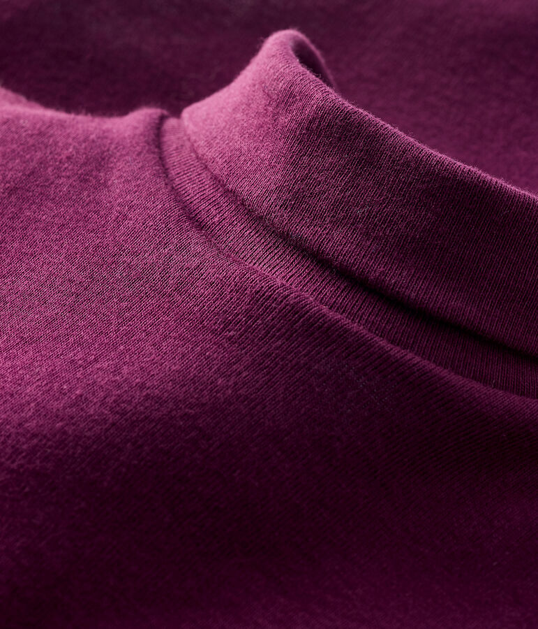 Body met lange mouwen en opgerolde kraag baby purper