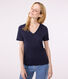 Tee-shirt l'Iconique manches courtes en côte unie femme