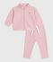 Babysetje - Sweatshirt en broekje in effen katoen roze JOLI