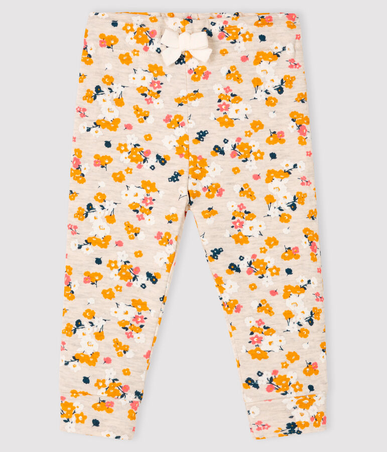 Broek van tubic babymeisje beige MONTELIMAR/wit MULTICO