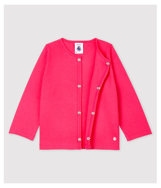 Katoenen babycardigan roze GEISHA