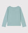 Tee-shirt manches longues en coton enfant fille vert PAUL
