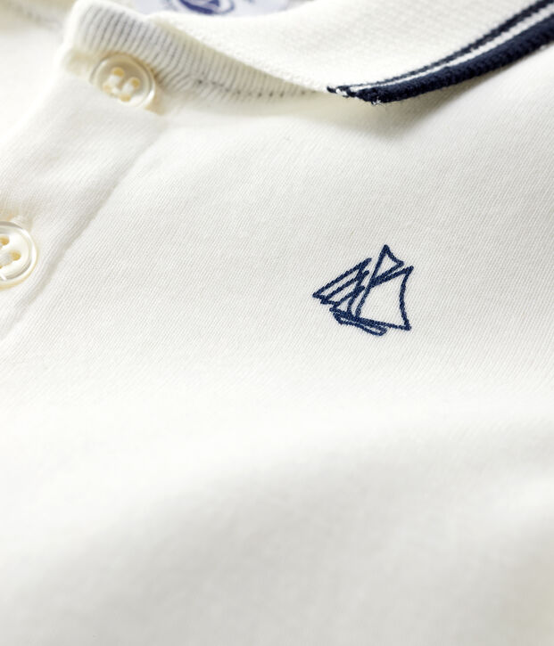 Combicourt polo b&eacute;b&eacute; gar&ccedil;on blanc