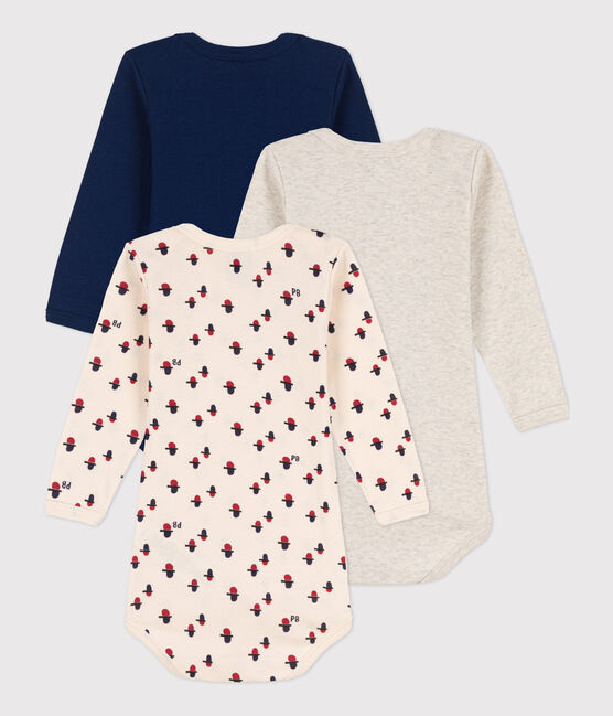Lot de 3 bodies manches longues bébé en coton variante 1