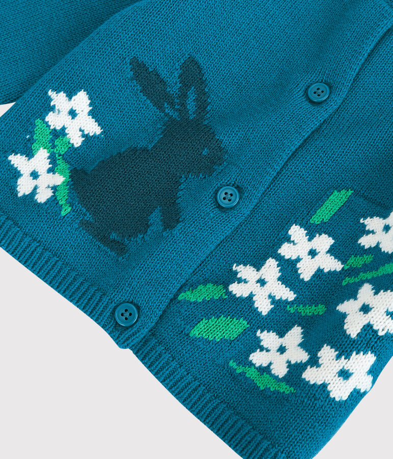 Cardigan van tricot baby. blauw MALLARD