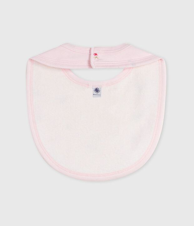 Katoenen babyslabbetje met print roze/multicouleur