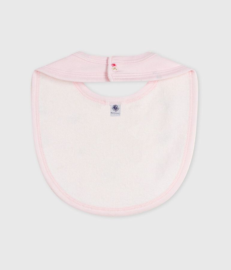 Katoenen babyslabbetje met print roze BARELY/ MULTICO