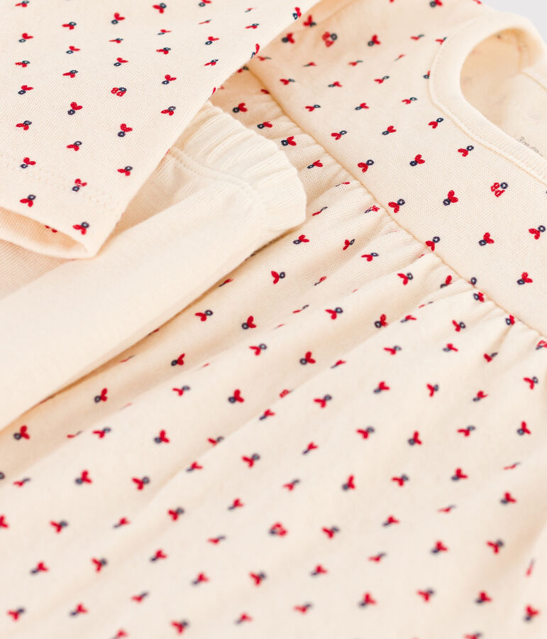 Leggingjurkje met print van katoenen tubic ecru/multicouleur