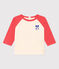 T-shirt met lange mouwen in jersey voor baby's AVALANCHE/ OURSIN