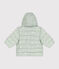 Donsjasje met print en opvouwbare capuchon voor baby's groen HERBIER/wit MULTICO