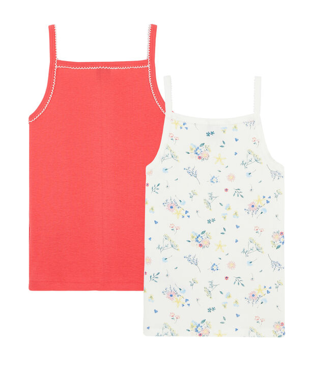 Set meisjeshemden met schouderbandjes multicouleur