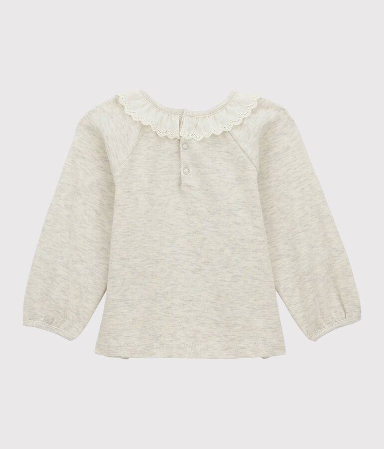 Blouse en coton b&eacute;b&eacute;. beige