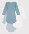 Lot de 3 bodies manches longues en coton bébé variante 2