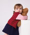 Teddy b&eacute;b&eacute; en coton bicolore rose/rose