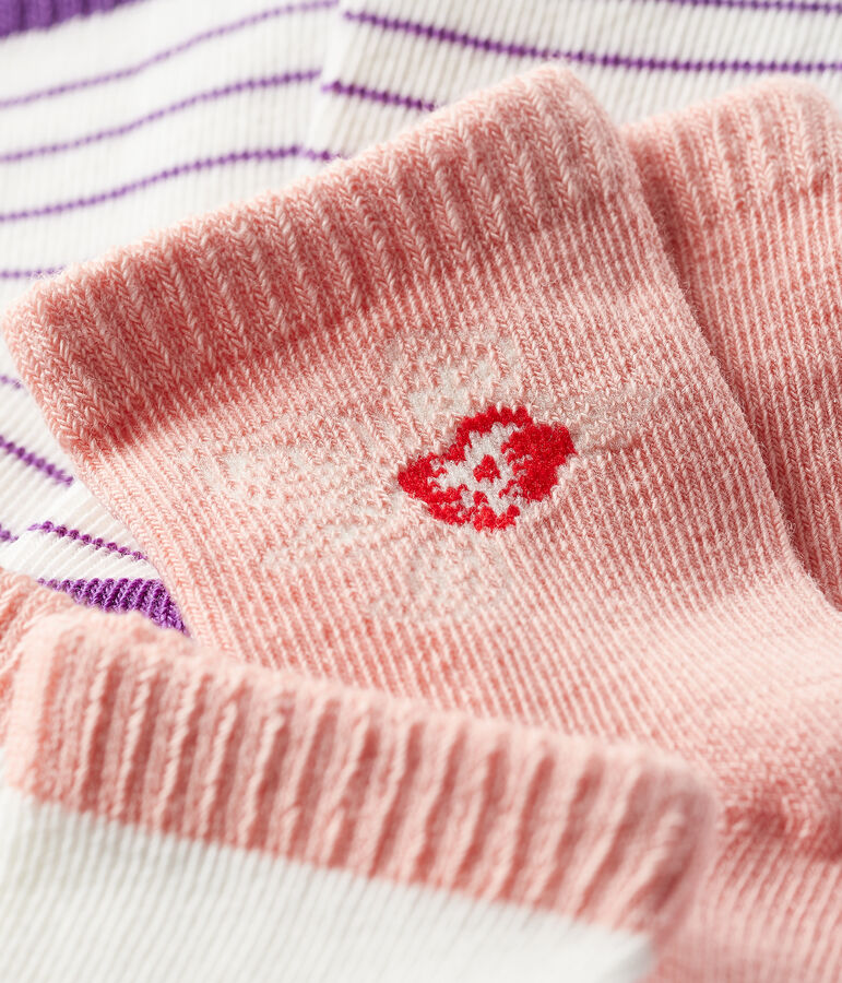 Set van 3 paar babymeisjessokken multicouleur