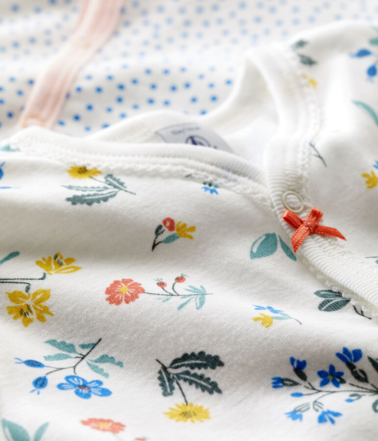 Lot de 2 dors-bien fleuris en coton multicouleur