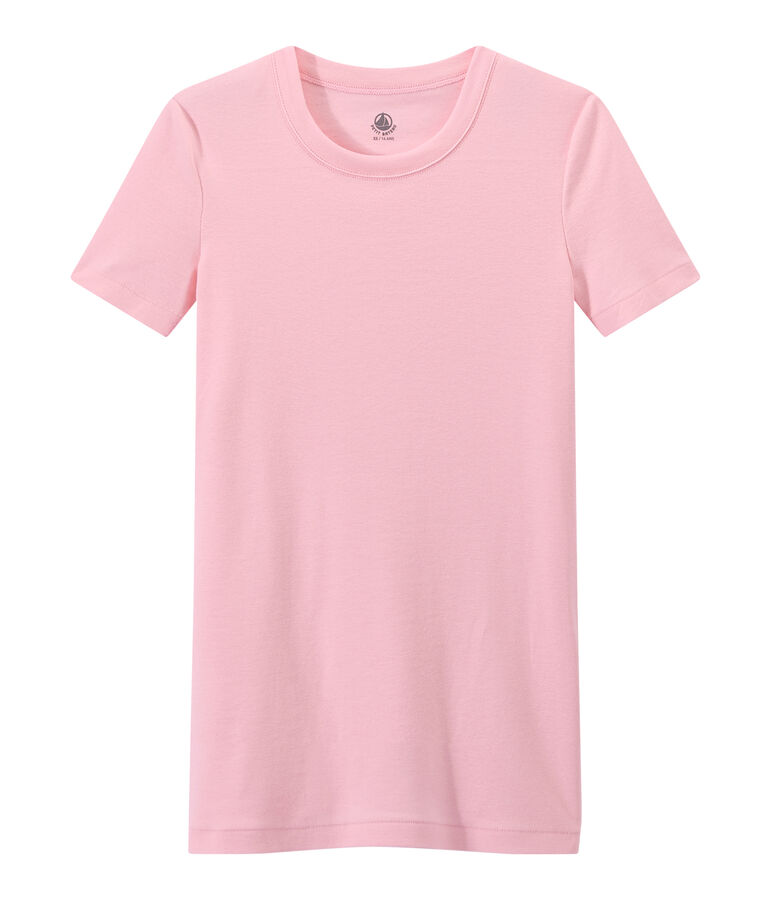 T-shirt femme en c&ocirc;te originale rose BABYLONE
