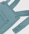 Salopette courte en denim coloré bébé vert BRUT