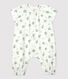 Combinaison longue imprimé fleuri en gaze de coton bio bébé