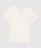 Katoenen meisjes t-shirt met korte mouwen wit MARSHMALLOW