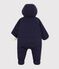 Combipilote b&eacute;b&eacute; en polyester et sa doublure en sherpa bleu marine