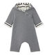 Combinaison bébé à capuche rayée milleraies