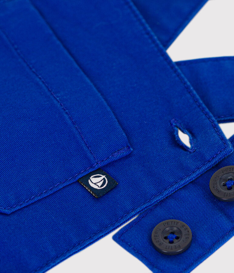 Korte salopette in keperstof voor baby's blauw