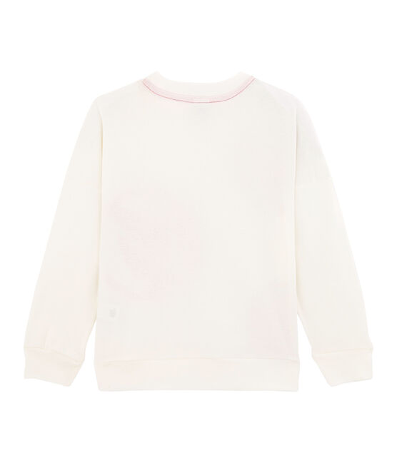 Sweat shirt enfant fille - garçon blanc MARSHMALLOW/jaune EBLOUIS