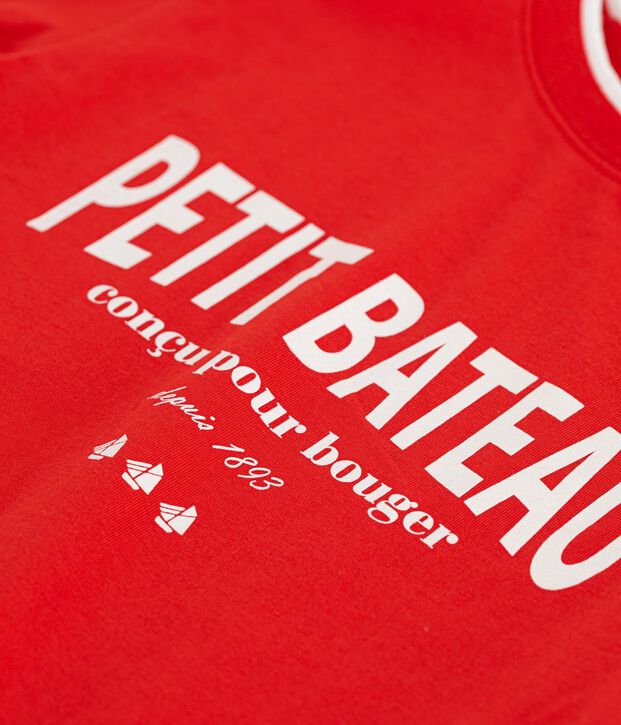 Katoenen T-shirt met korte mouwen voor kinderen rood