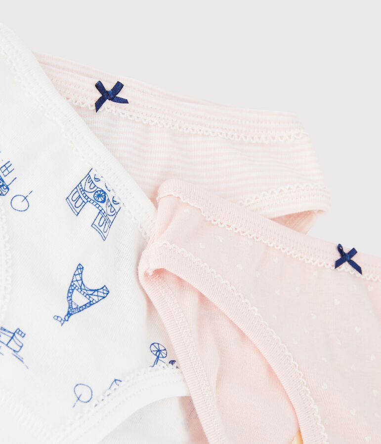 Set van 3 meisjesonderbroeken met print "Paris" variante 1