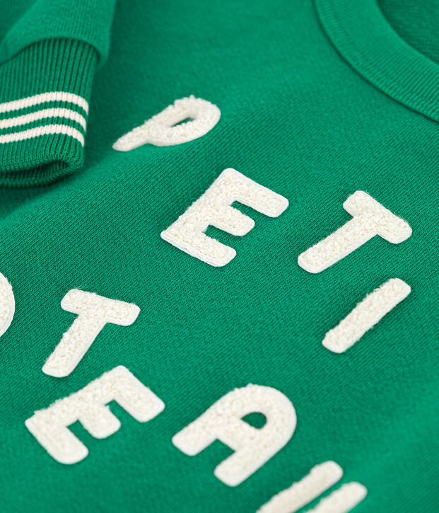 Sweatshirt en molleton enfant fille / gar&ccedil;on vert