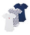 Lot de 3 bodies bébé fille manches courtes blanc LOT