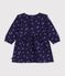 Katoenen babyjurkje met lange mouw en bloemenprint blauw/multicouleur