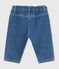 Effen spijkerbroekje voor baby's blauw