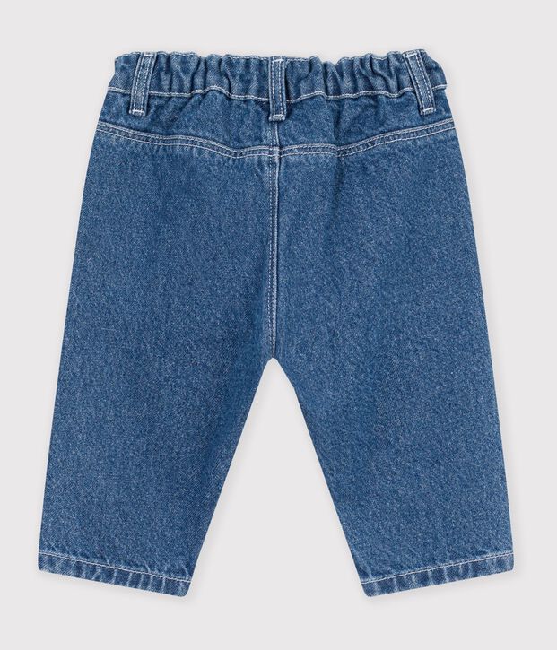 Effen spijkerbroekje voor baby's blauw