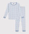 Pyjama ajusté en coton imprimé à motif fusées enfant blanc MARSHMALLOW/blanc MULTICO