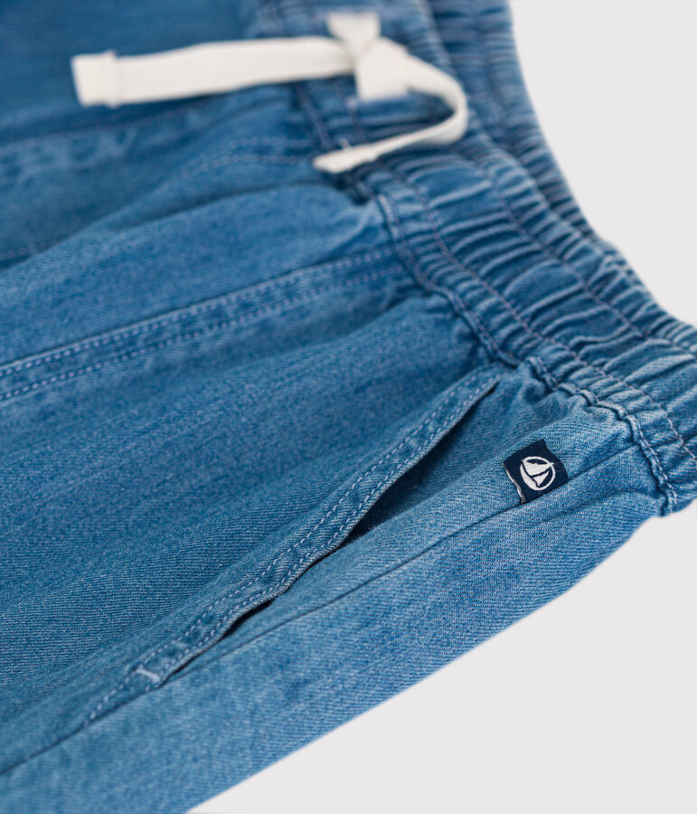 Jongensshort van lichte denim blauw