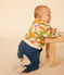 Fleece sweatshirt voor baby's wit AVALANCHE/ MULTICO