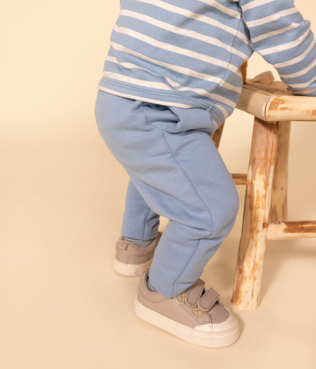 Broek in molton voor baby's blauw
