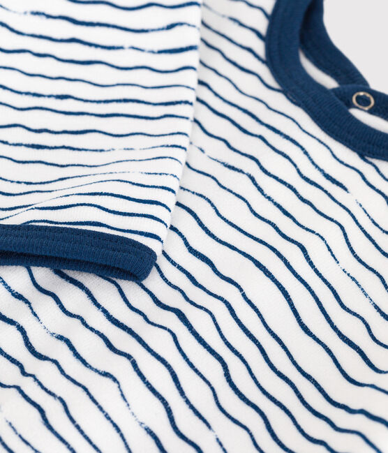 Fluwelen pyjama voor baby's wit ECUME/ INCOGNITO