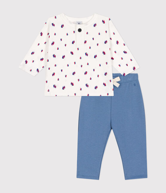 Setje met salopette van fleece en katoenen T-shirt voor baby's variante 1