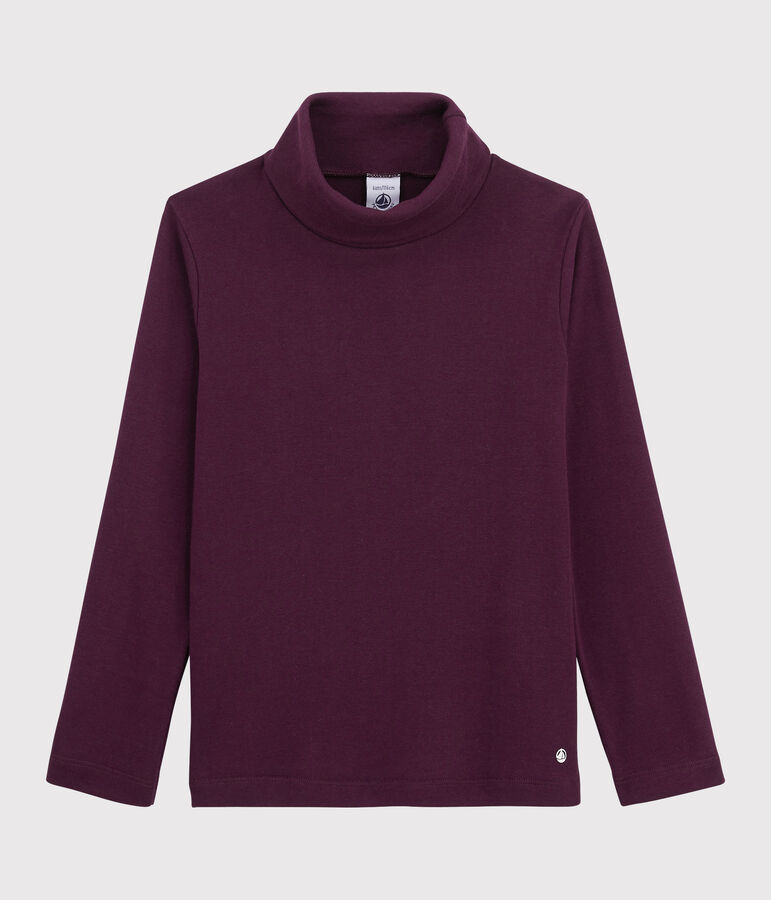 Sous-pull en coton enfant fille / gar&ccedil;on violet