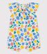 Korte bedrukte tuinbroek in popeline met bloemenprint voor baby's
