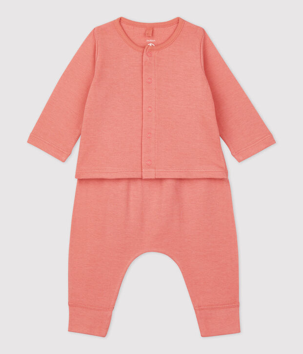 Set met 2 stuks in biologisch tubic voor baby's roze
