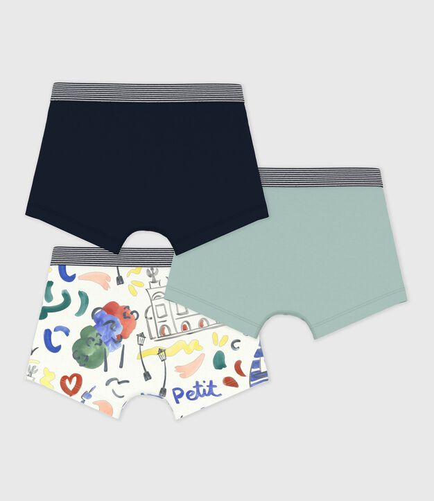 Setje met katoenen boxershorts met Op&eacute;ra-print voor kinderen multicouleur