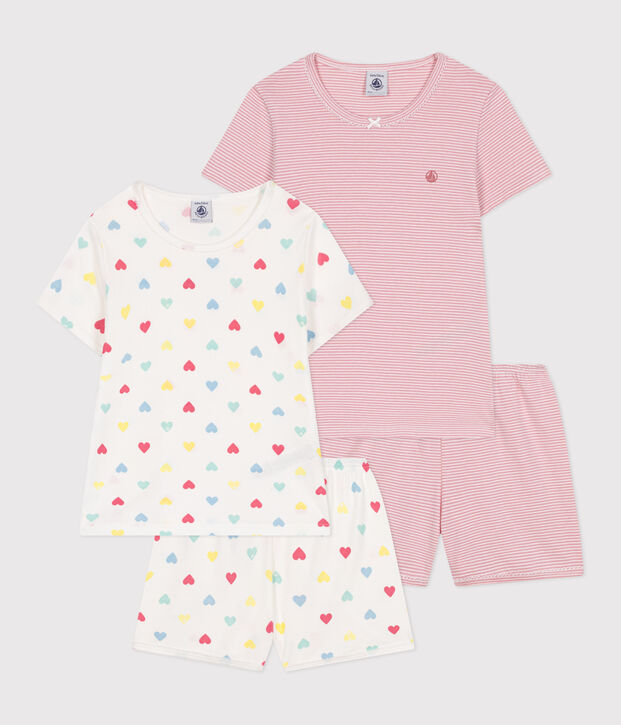 Set van 2 korte katoenen pyjama's voor kinderen multicouleur